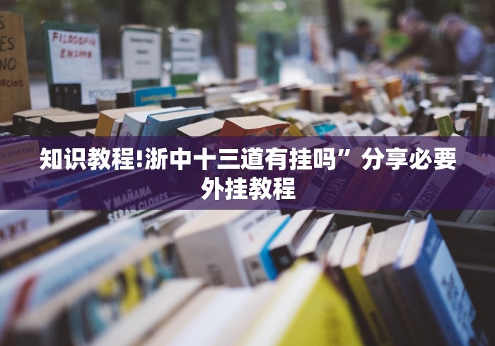 知识教程!浙中十三道有挂吗”分享必要外挂教程