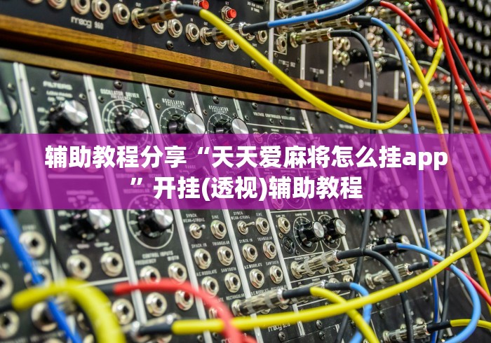 辅助教程分享“天天爱麻将怎么挂app”开挂(透视)辅助教程