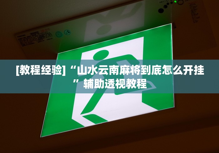 [教程经验]“山水云南麻将到底怎么开挂”辅助透视教程