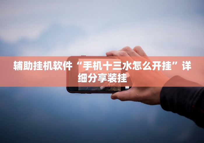 辅助挂机软件“手机十三水怎么开挂	”详细分享装挂
