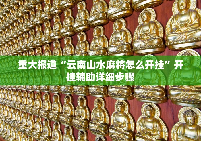 重大报道“云南山水麻将怎么开挂”开挂辅助详细步骤