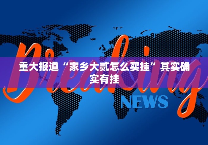 重大报道“家乡大贰怎么买挂”其实确实有挂