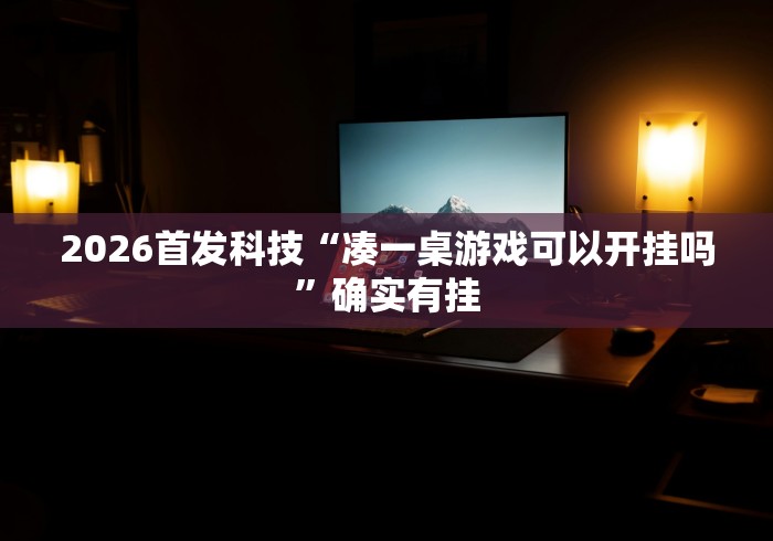 2026首发科技“凑一桌游戏可以开挂吗”确实有挂