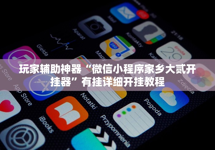 玩家辅助神器“微信小程序家乡大贰开挂器”有挂详细开挂教程