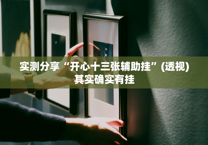 实测分享“开心十三张辅助挂”(透视)其实确实有挂