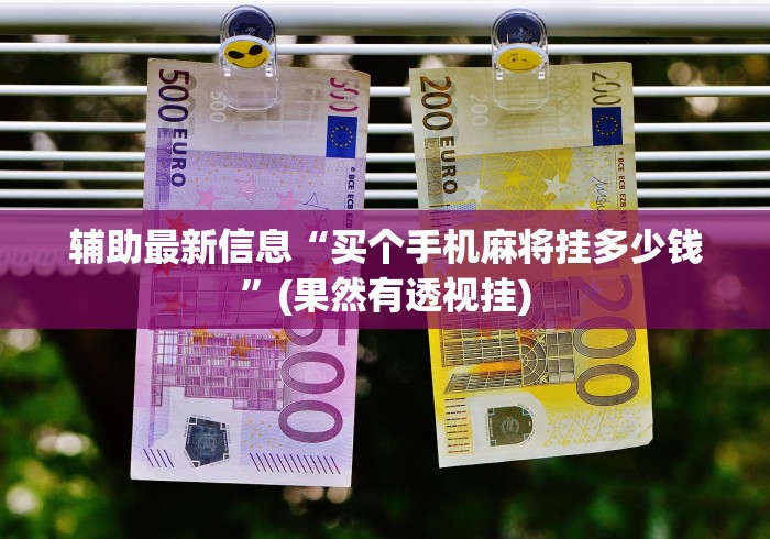 辅助最新信息“买个手机麻将挂多少钱	”(果然有透视挂)