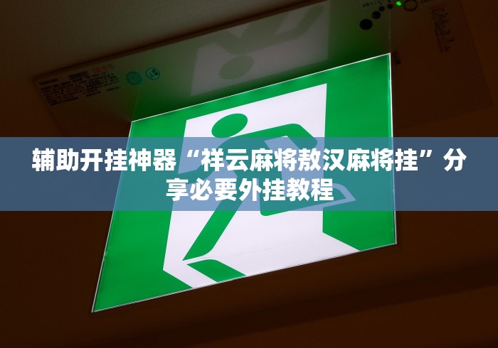 辅助开挂神器“祥云麻将敖汉麻将挂”分享必要外挂教程