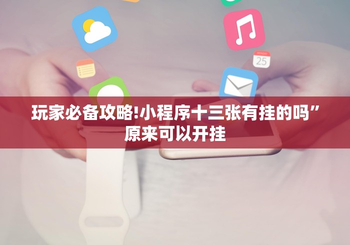 玩家必备攻略!小程序十三张有挂的吗”原来可以开挂