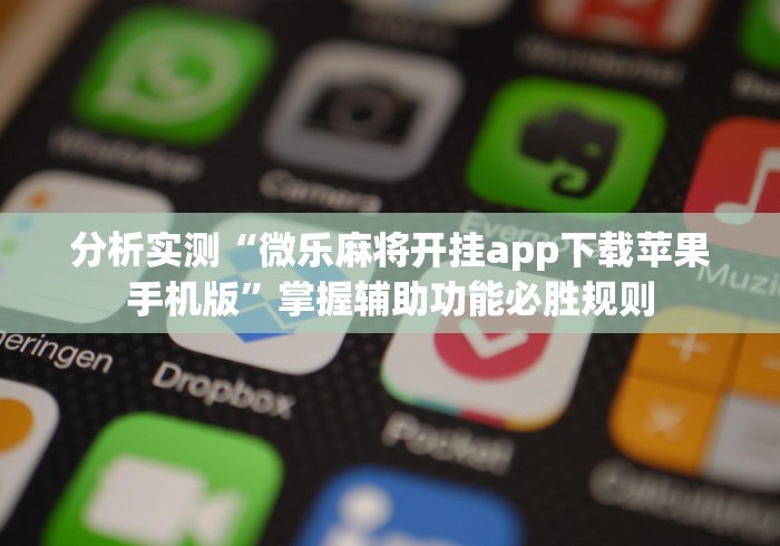 分析实测“微乐麻将开挂app下载苹果手机版”掌握辅助功能必胜规则