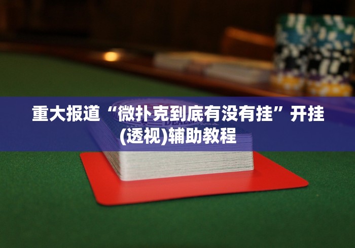 重大报道“微扑克到底有没有挂	”开挂(透视)辅助教程