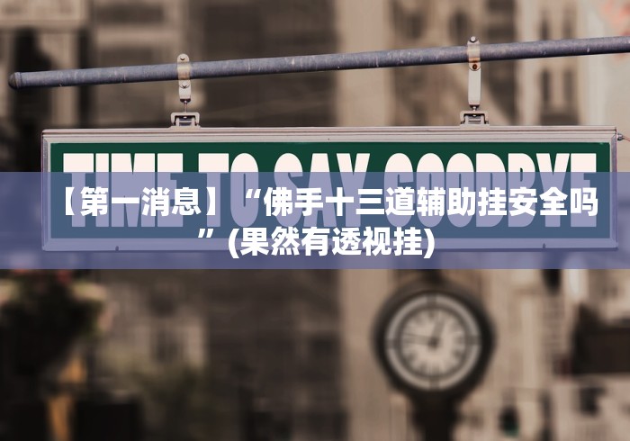 【第一消息】“佛手十三道辅助挂安全吗”(果然有透视挂)