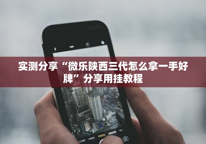 实测分享“微乐陕西三代怎么拿一手好牌	”分享用挂教程