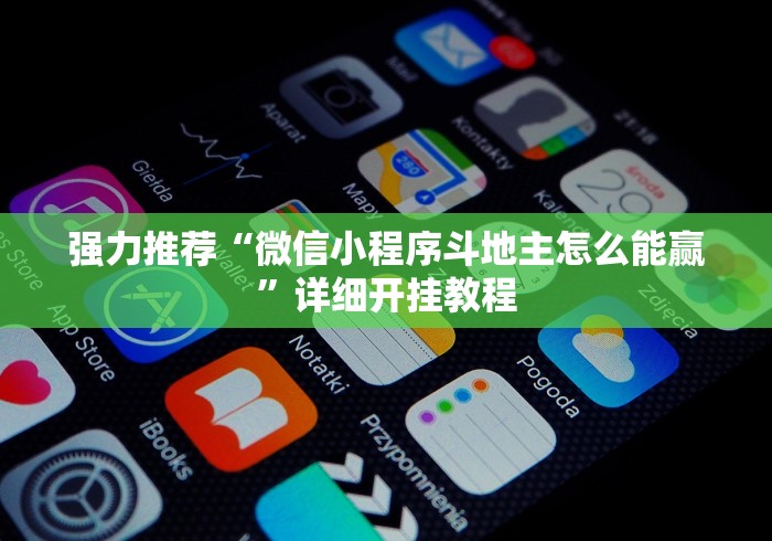 强力推荐“微信小程序斗地主怎么能赢”详细开挂教程