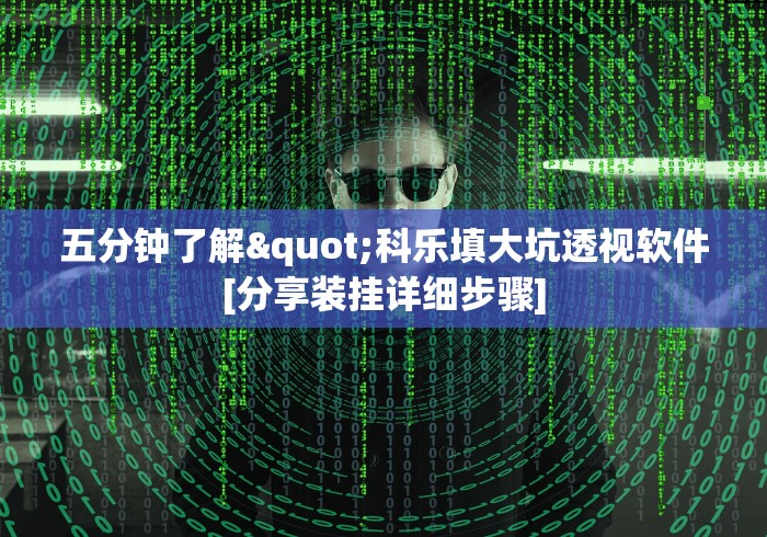 五分钟了解"科乐填大坑透视软件[分享装挂详细步骤]