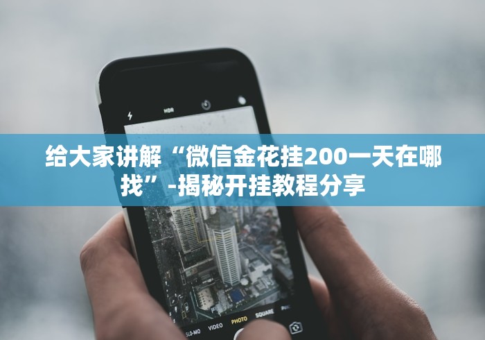 给大家讲解“微信金花挂200一天在哪找”-揭秘开挂教程分享