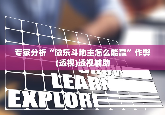 专家分析“微乐斗地主怎么能赢”作弊(透视)透视辅助