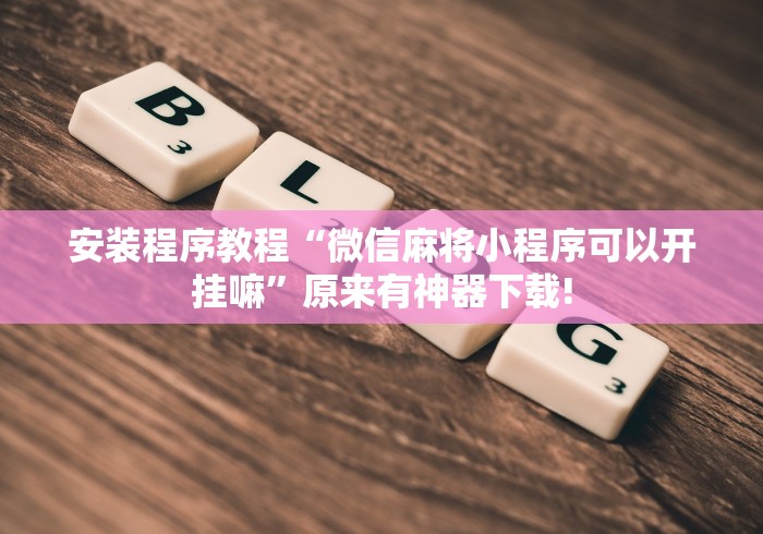 安装程序教程“微信麻将小程序可以开挂嘛”原来有神器下载!