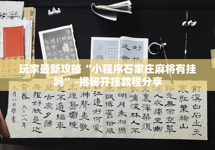 玩家最新攻略“小程序石家庄麻将有挂吗”-揭秘开挂教程分享