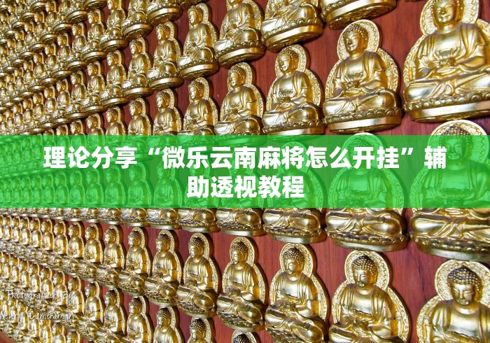 理论分享“微乐云南麻将怎么开挂”辅助透视教程