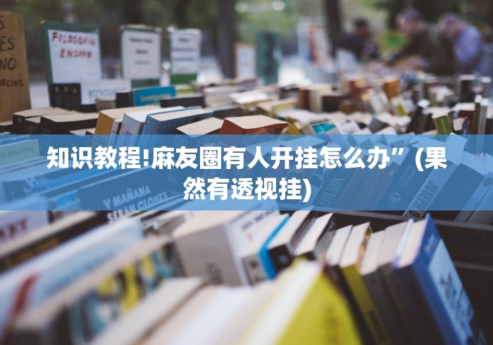 知识教程!麻友圈有人开挂怎么办”(果然有透视挂)