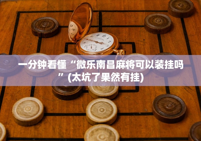 一分钟看懂“微乐南昌麻将可以装挂吗”(太坑了果然有挂)