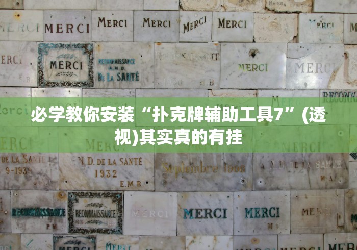 必学教你安装“扑克牌辅助工具7”(透视)其实真的有挂