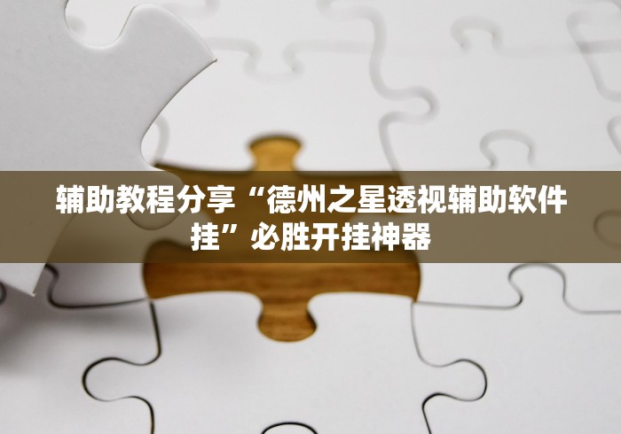 辅助教程分享“德州之星透视辅助软件挂”必胜开挂神器