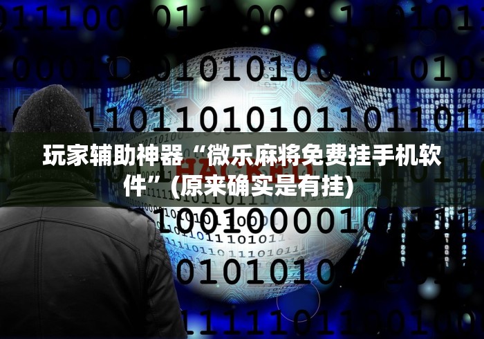 玩家辅助神器“微乐麻将免费挂手机软件”(原来确实是有挂) 