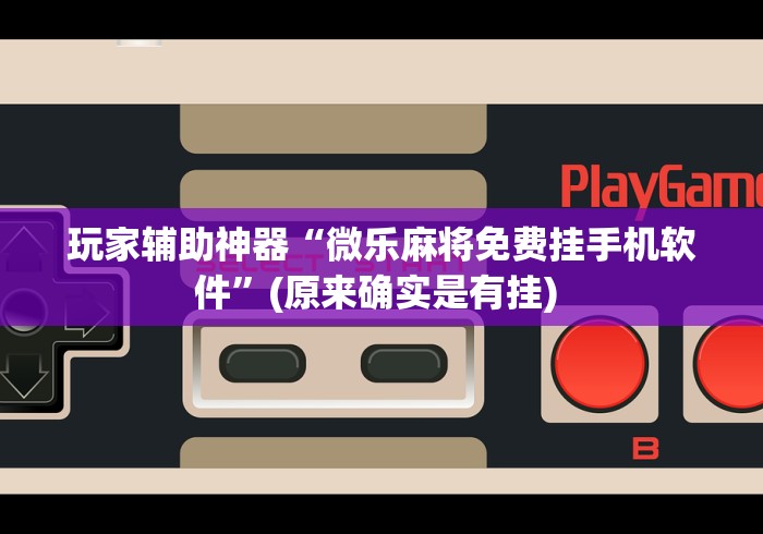 玩家辅助神器“微乐麻将免费挂手机软件	”(原来确实是有挂) 