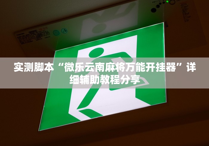 实测脚本“微乐云南麻将万能开挂器”详细辅助教程分享
