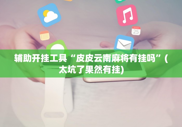 辅助开挂工具“皮皮云南麻将有挂吗”(太坑了果然有挂)