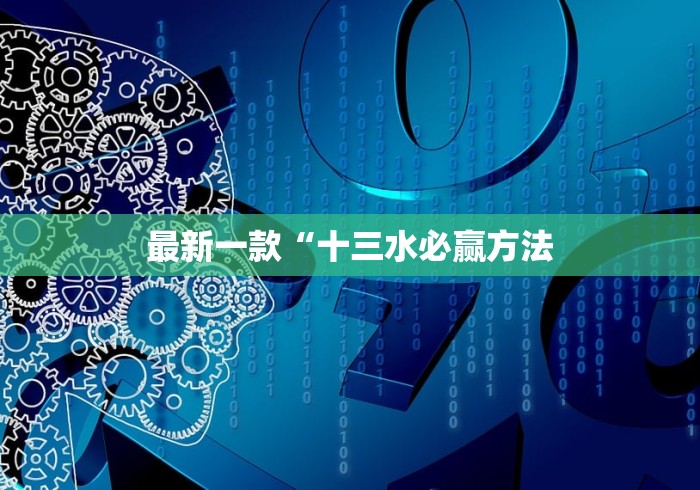 最新一款“十三水必赢方法
