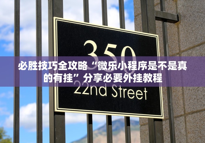 必胜技巧全攻略“微乐小程序是不是真的有挂”分享必要外挂教程