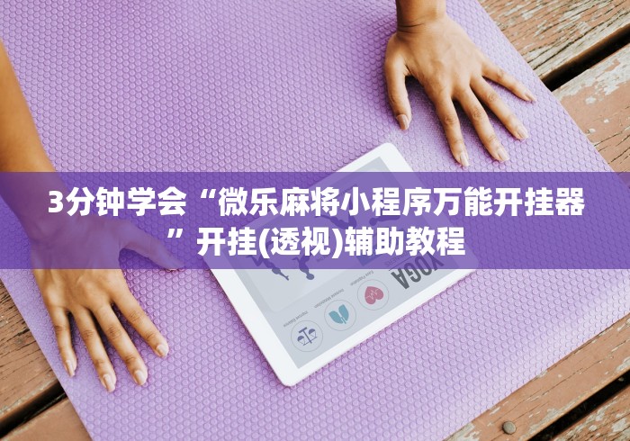 3分钟学会“微乐麻将小程序万能开挂器”开挂(透视)辅助教程