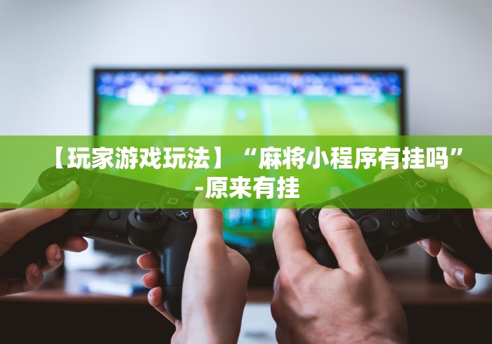 【玩家游戏玩法】“麻将小程序有挂吗”-原来有挂