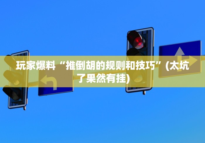 [分析]“财神十三水怎么设置提高好牌率”(详细透视教程)