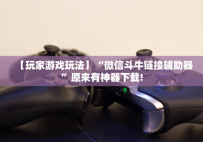 【玩家游戏玩法】“微信斗牛链接辅助器	”原来有神器下载!