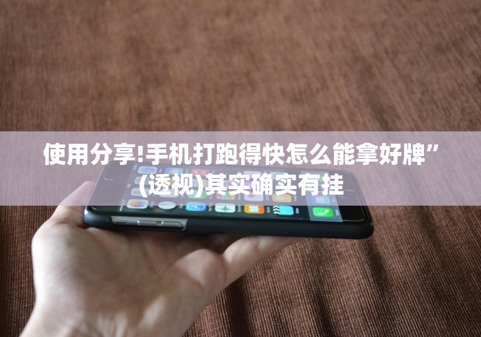 使用分享!手机打跑得快怎么能拿好牌”(透视)其实确实有挂