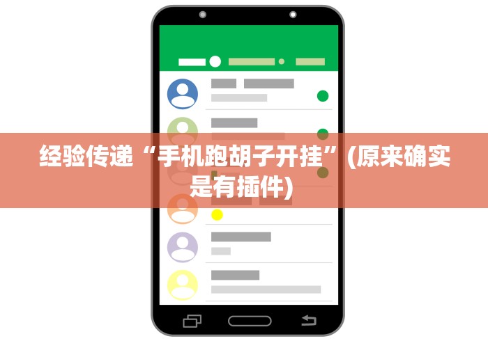 经验传递“手机跑胡子开挂”(原来确实是有插件) 