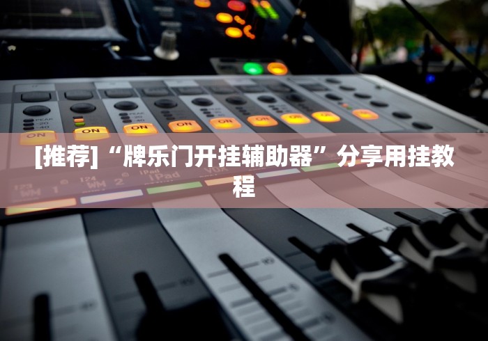 [推荐]“牌乐门开挂辅助器	”分享用挂教程