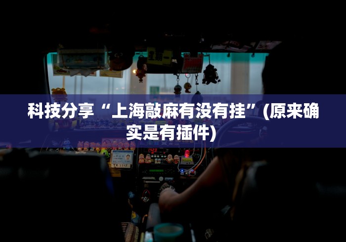 科技分享“上海敲麻有没有挂”(原来确实是有插件) 