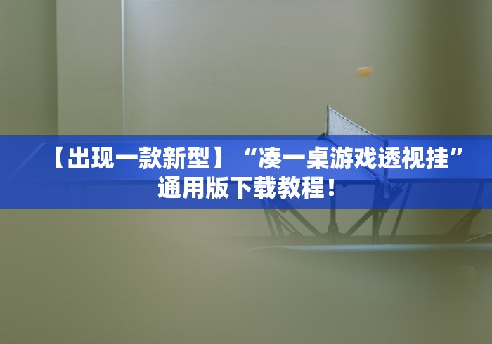 【出现一款新型】“凑一桌游戏透视挂”通用版下载教程！