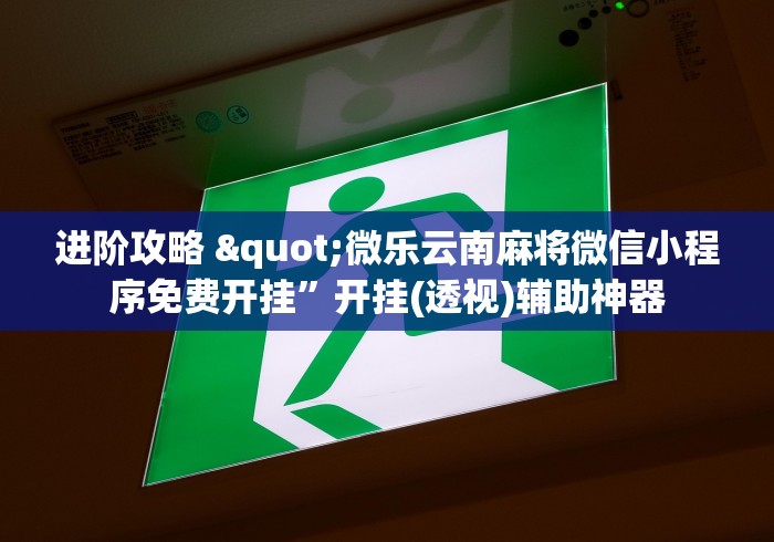 进阶攻略 "微乐云南麻将微信小程序免费开挂”开挂(透视)辅助神器