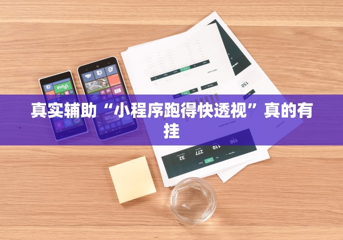 真实辅助“小程序跑得快透视”真的有挂