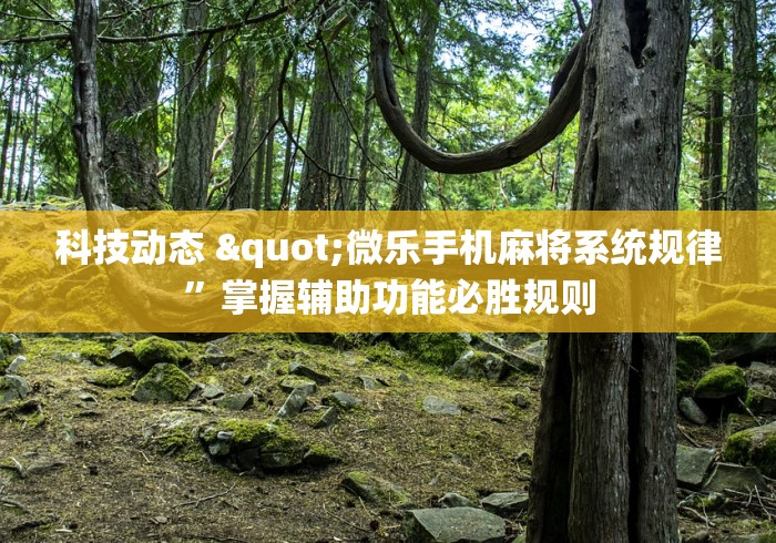 科技动态 "微乐手机麻将系统规律	”掌握辅助功能必胜规则