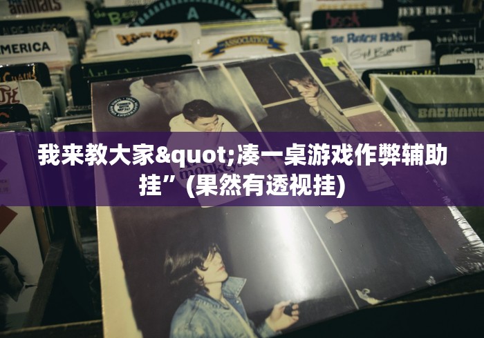 我来教大家"凑一桌游戏作弊辅助挂	”(果然有透视挂)