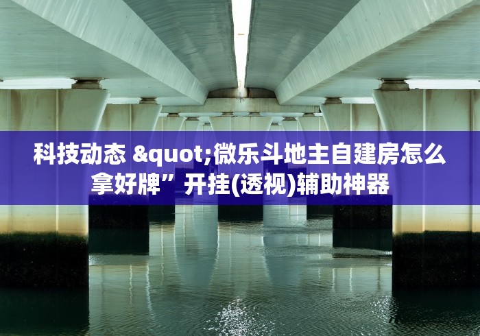 科技动态 "微乐斗地主自建房怎么拿好牌”开挂(透视)辅助神器