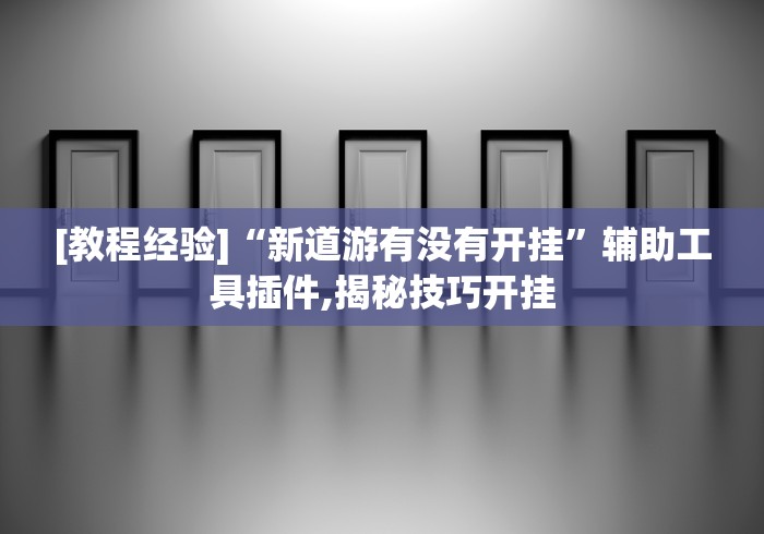 [教程经验]“新道游有没有开挂”辅助工具插件,揭秘技巧开挂
