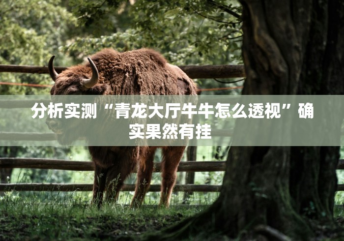 分析实测“青龙大厅牛牛怎么透视”确实果然有挂 